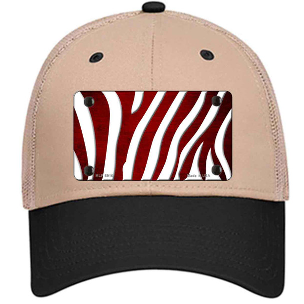 Red White Zebra Oil Rubbed Wholesale Novelty License Plate Hat