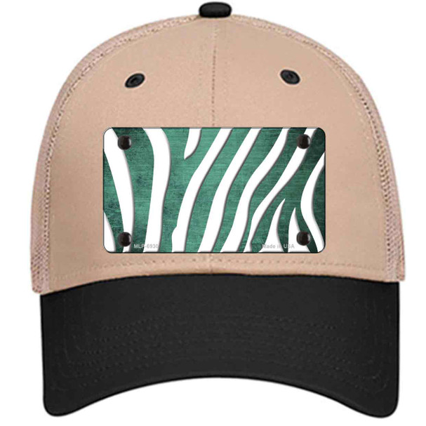 Mint White Zebra Oil Rubbed Wholesale Novelty License Plate Hat