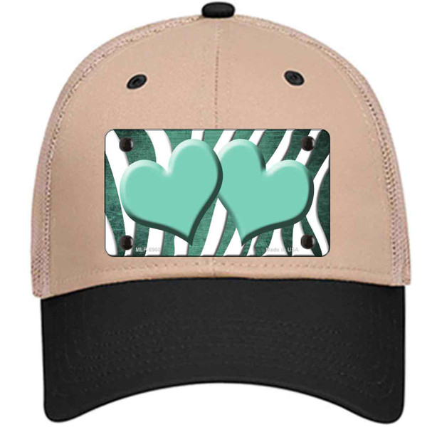 Mint White Zebra Hearts Oil Rubbed Wholesale Novelty License Plate Hat