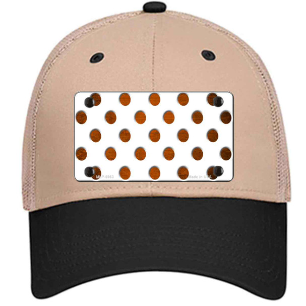 Orange White Dots Oil Rubbed Wholesale Novelty License Plate Hat