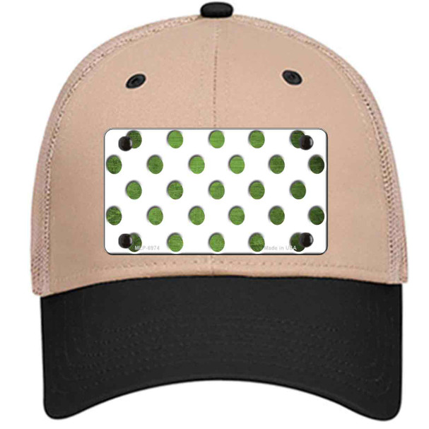 Lime Green White Dots Oil Rubbed Wholesale Novelty License Plate Hat