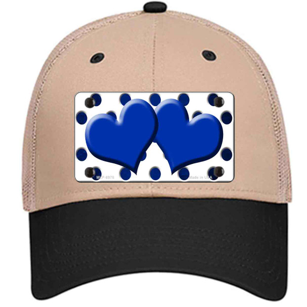 Blue White Dots Hearts Oil Rubbed Wholesale Novelty License Plate Hat