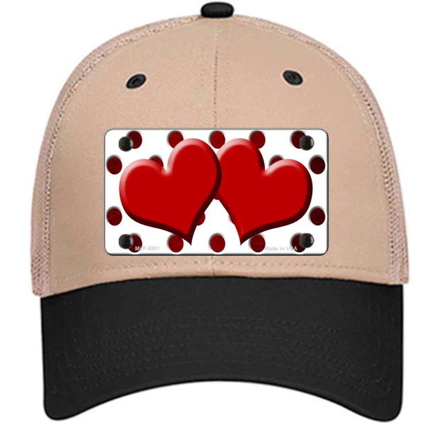 Red White Dots Hearts Oil Rubbed Wholesale Novelty License Plate Hat