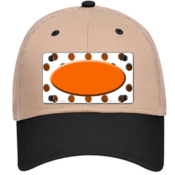 Orange White Dots Oval Oil Rubbed Wholesale Novelty License Plate Hat