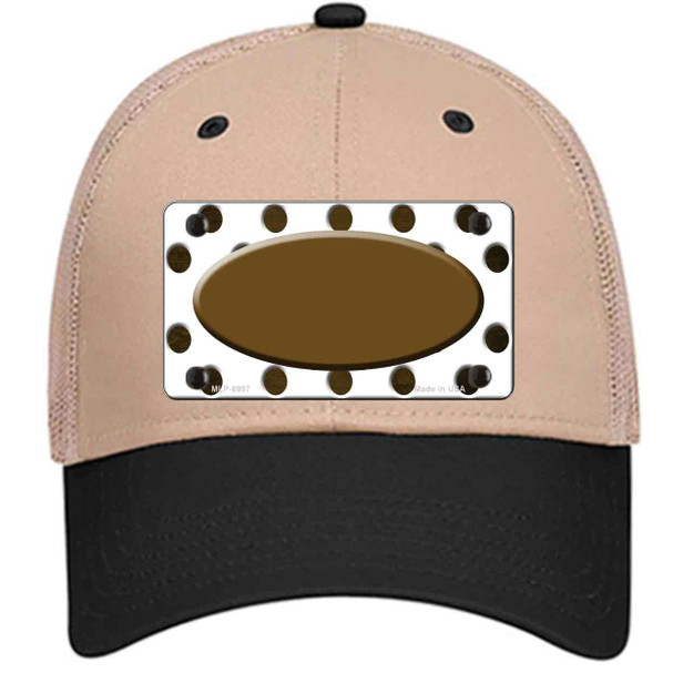 Brown White Dots Oval Oil Rubbed Wholesale Novelty License Plate Hat