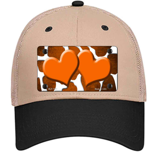Orange White Hearts Giraffe Oil Rubbed Wholesale Novelty License Plate Hat
