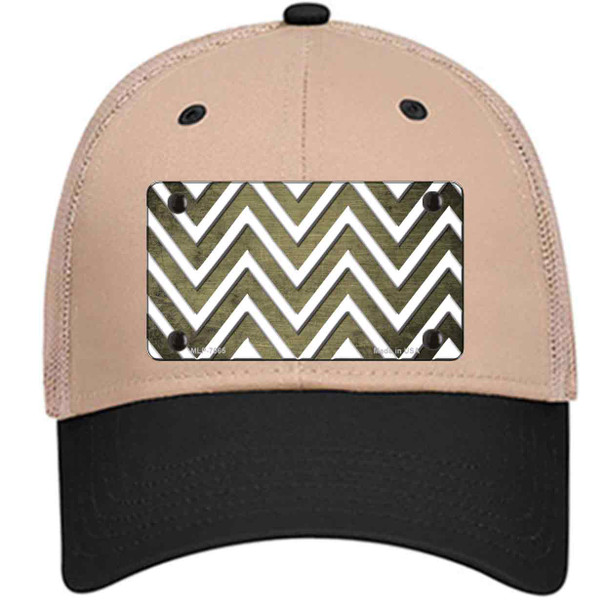 Gold White Chevron Oil Rubbed Wholesale Novelty License Plate Hat