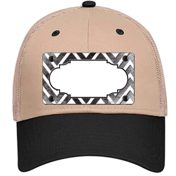 Black White Chevron Scallop Oil Rubbed Wholesale Novelty License Plate Hat