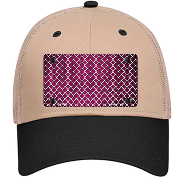 Pink White Quatrefoil Oil Rubbed Wholesale Novelty License Plate Hat