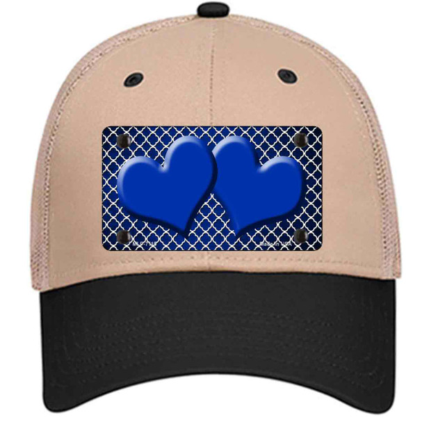 Blue White Quatrefoil Hearts Oil Rubbed Wholesale Novelty License Plate Hat