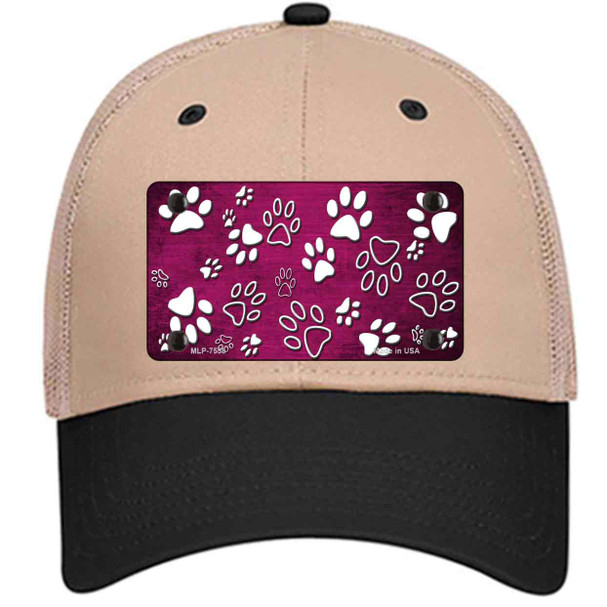 Pink White Paw Oil Rubbed Wholesale Novelty License Plate Hat