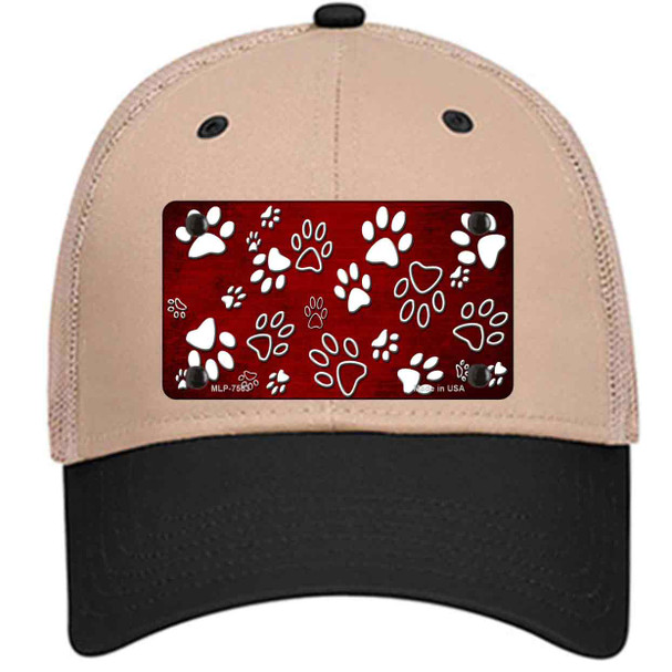 Red White Paw Oil Rubbed Wholesale Novelty License Plate Hat