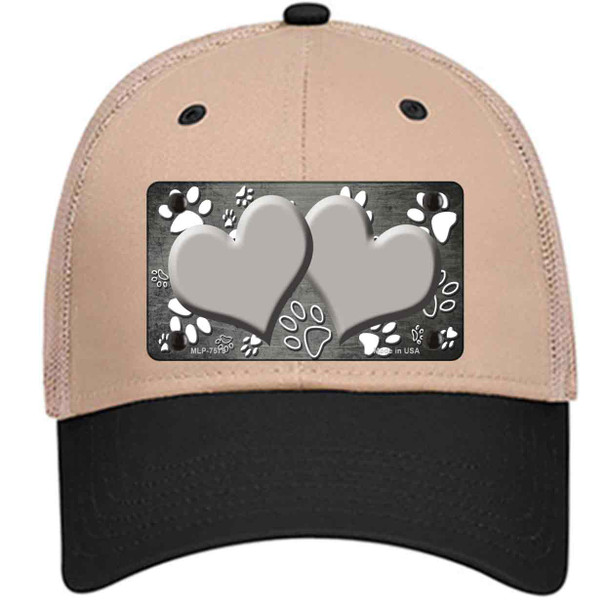 Paw Heart Gray White Wholesale Novelty License Plate Hat