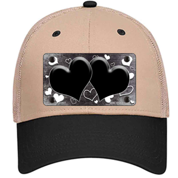 Black White Love Hearts Oil Rubbed Wholesale Novelty License Plate Hat
