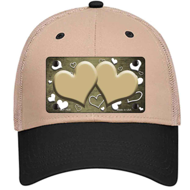 Gold White Love Hearts Oil Rubbed Wholesale Novelty License Plate Hat