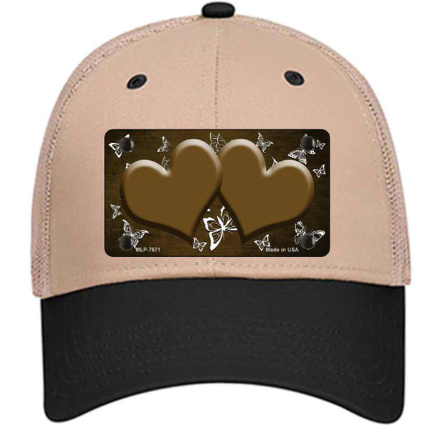 Brown White Hearts Butterfly Oil Rubbed Wholesale Novelty License Plate Hat