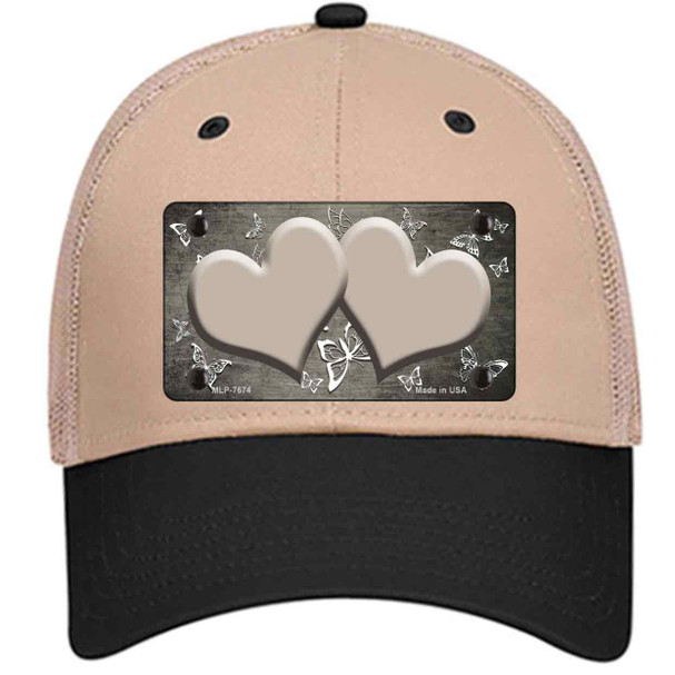 Tan White Hearts Butterfly Oil Rubbed Wholesale Novelty License Plate Hat