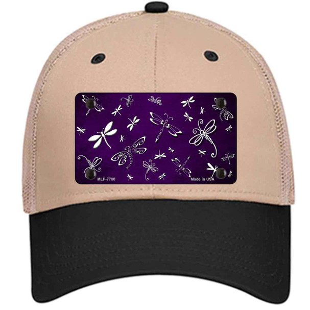 Purple White Dragonfly Oil Rubbed Wholesale Novelty License Plate Hat