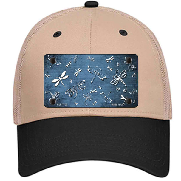 Light Blue White Dragonfly Oil Rubbed Wholesale Novelty License Plate Hat