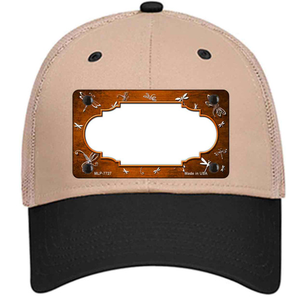 Orange White Dragonfly Scallop Oil Rubbed Wholesale Novelty License Plate Hat