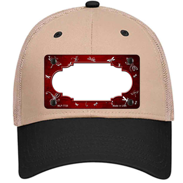 Red White Dragonfly Scallop Oil Rubbed Wholesale Novelty License Plate Hat