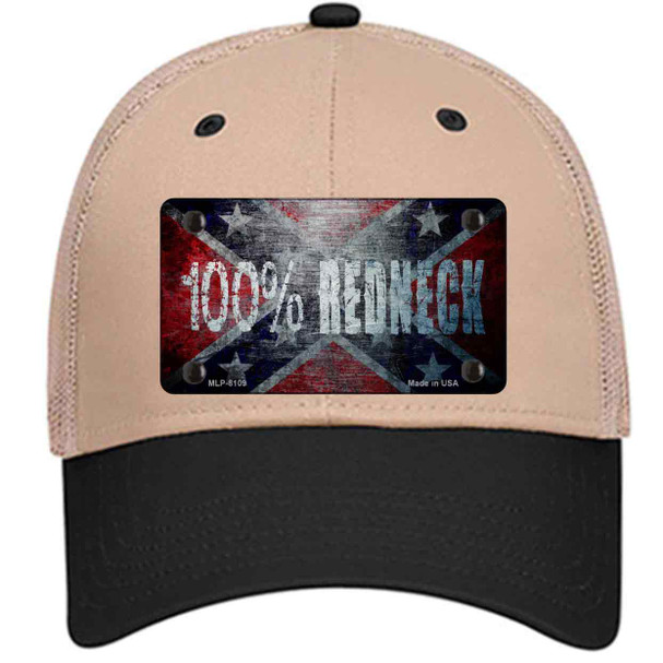 100% Redneck Confederate Wholesale Novelty License Plate Hat