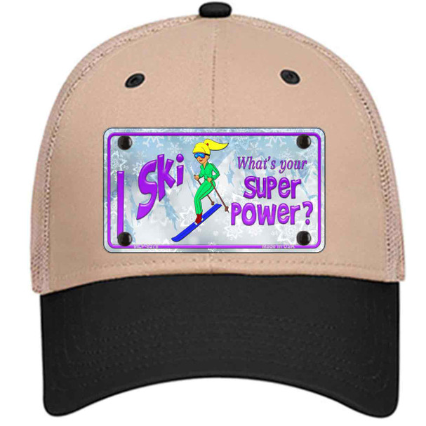 I Ski Whats Your Super Power Female Wholesale Novelty License Plate Hat