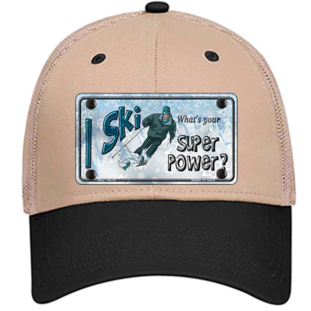 I Ski What's Your Super Power Male Wholesale Novelty License Plate Hat