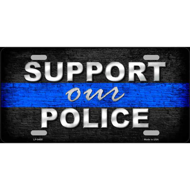Support Our Police Novelty Wholesale Metal License Plate