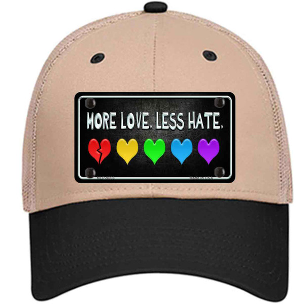 More Love Less Hate Rainbow Wholesale Novelty License Plate Hat