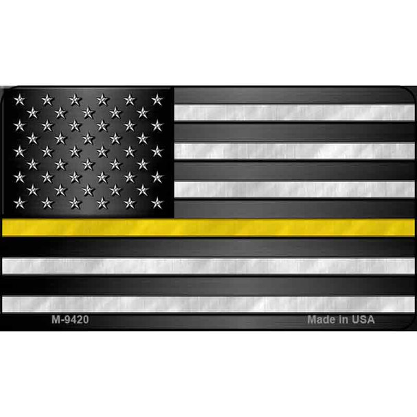 American Flag Thin Yellow Line Wholesale Novelty Metal Magnet