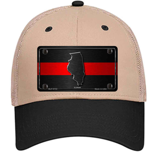 Illinois Thin Red Line Wholesale Novelty License Plate Hat