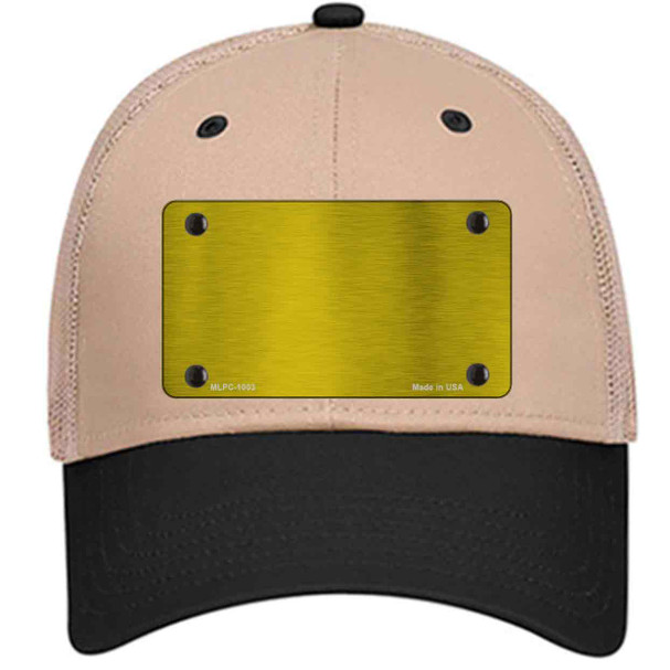 Yellow Metallic Solid Wholesale Novelty License Plate Hat