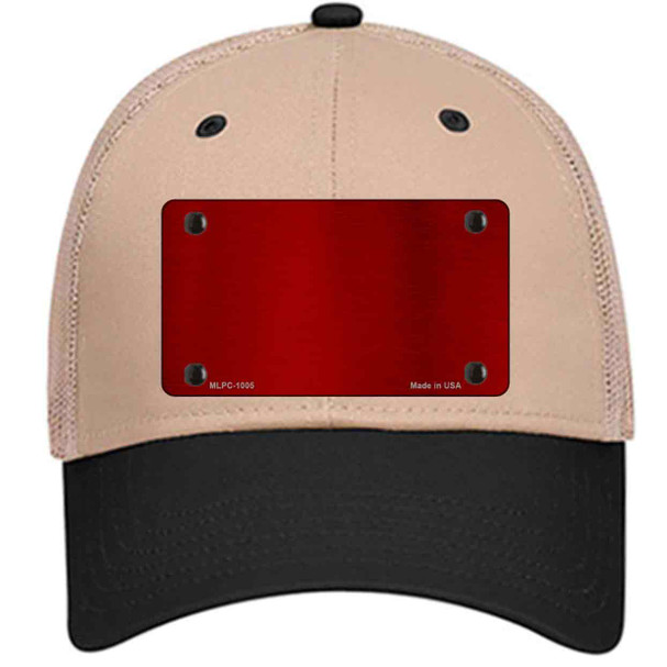 Red Metallic Solid Wholesale Novelty License Plate Hat