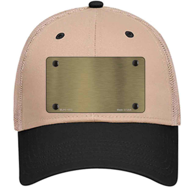Gold Metallic Solid Wholesale Novelty License Plate Hat