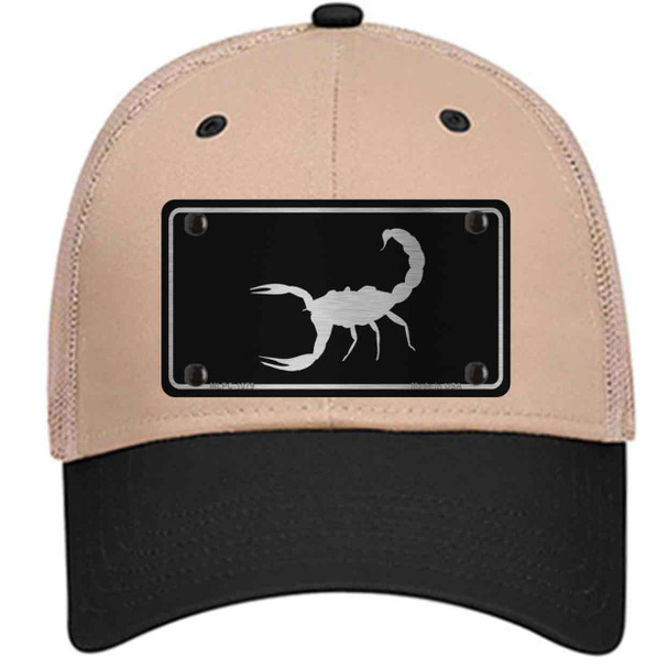 Scorpion Black Brushed Chrome Wholesale Novelty License Plate Hat