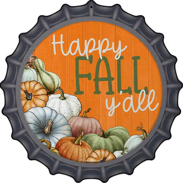 Happy Fall Yall Pumpkins Wholesale Novelty Metal Bottle Cap Sign