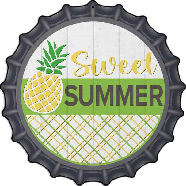 Sweet Summer Pineapple Wholesale Novelty Metal Bottle Cap Sign