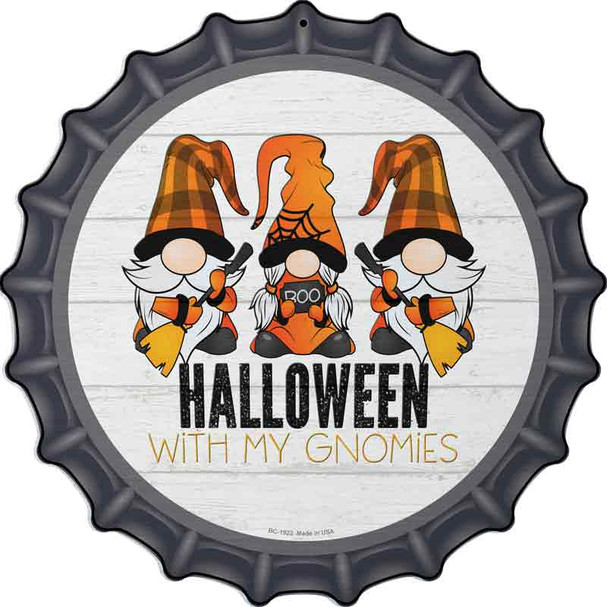 Halloween With My Gnomies Wholesale Novelty Metal Bottle Cap Sign