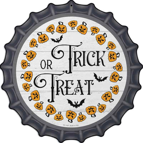 Trick Or Treat Pumpkin Ring Wholesale Novelty Metal Bottle Cap Sign