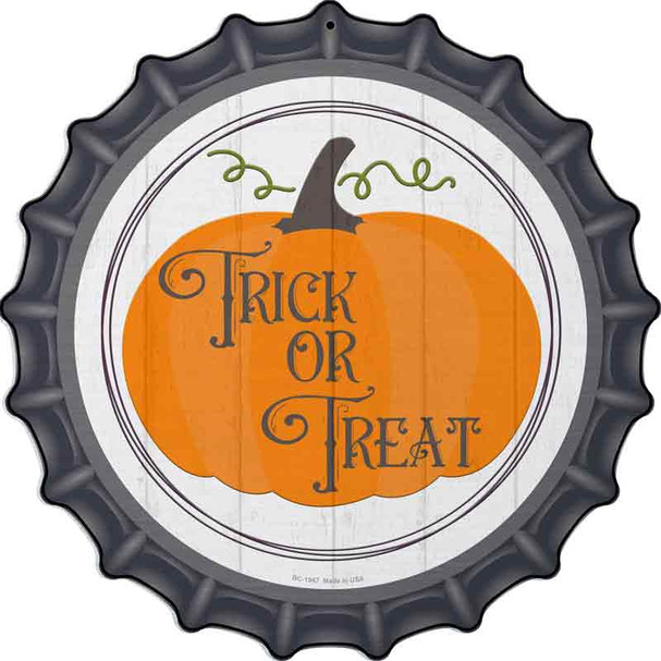Trick Or Treat Pumpkin Wholesale Novelty Metal Bottle Cap Sign