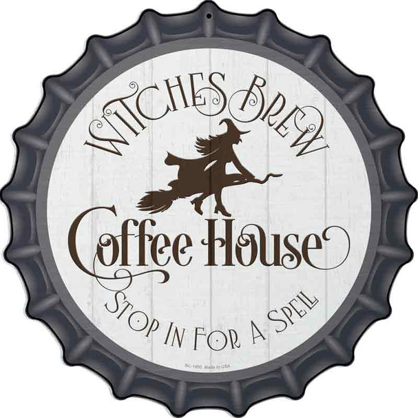 Witches Brew Coffee House Wholesale Novelty Metal Bottle Cap Sign