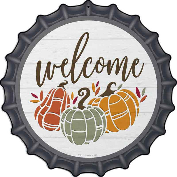 Fall Pumpkins Welcome Wholesale Novelty Metal Bottle Cap Sign