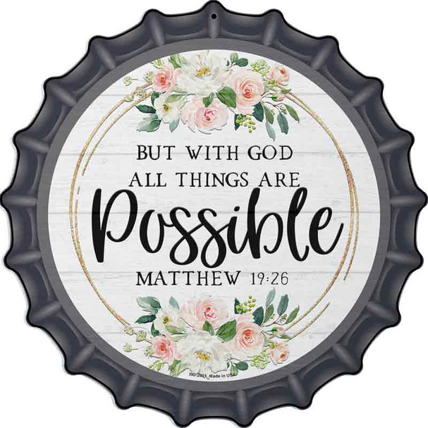All Things Are Possible Wholesale Novelty Metal Bottle Cap Sign