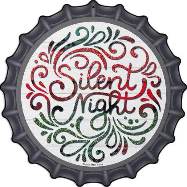 Silent Night Christmas Wholesale Novelty Metal Bottle Cap Sign