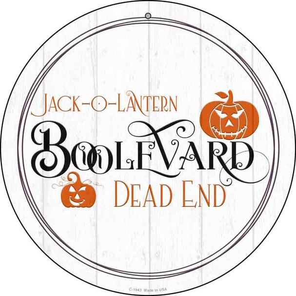 Jack O Lantern Boolevard Wholesale Novelty Metal Circle Sign