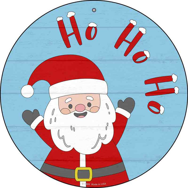 Santa Says Ho Ho Ho Wholesale Novelty Metal Circle Sign