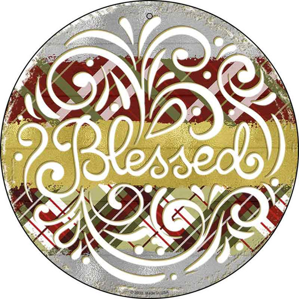 Blessed Christmas Wholesale Novelty Metal Circle Sign