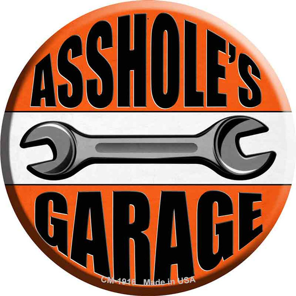 Assholes Garage Wholesale Novelty Circle Coaster Set of 4