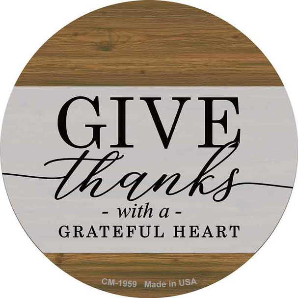 Give Thanks With A Grateful Heart Wholesale Novelty Circle Coaster Set of 4